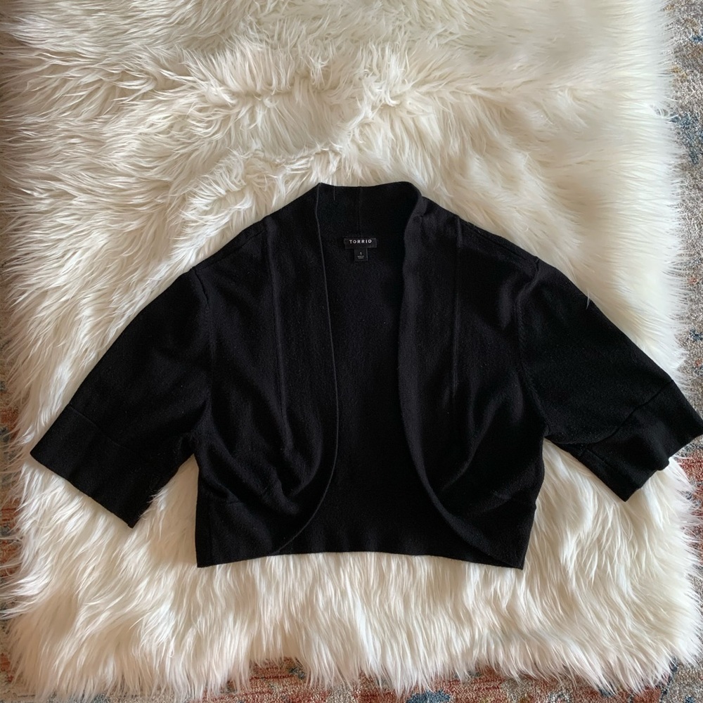 Torrid Black Knit Shrug